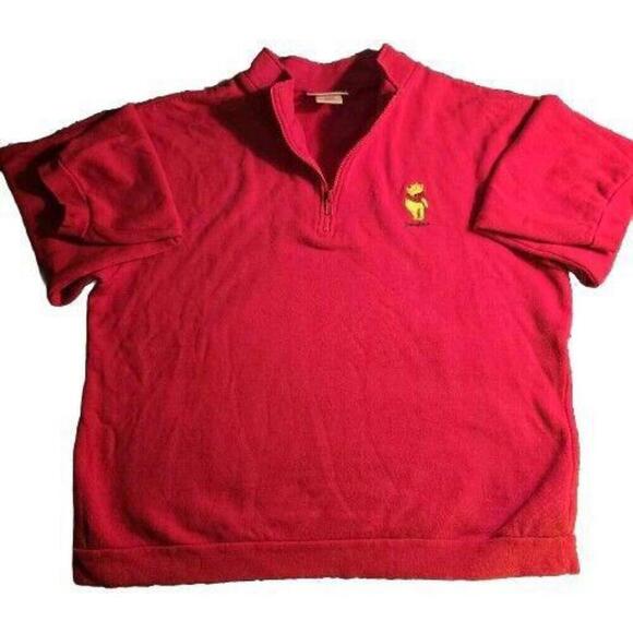 Disneyland Resort Winnie the Pooh 1/4 Zip Small Red Sweater‎ (GT-473) - Picture 1 of 12
